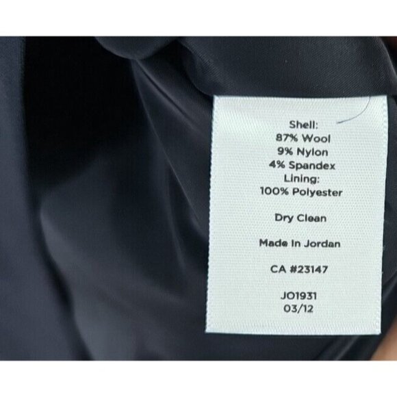 Talbots Mini Pencil Skirt Womens 10P Black Twill Wool Blend Business City Chic - Picture 5 of 9